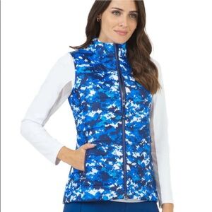 Ibkul Camo Print Golf Vest NEW WITH TAGS